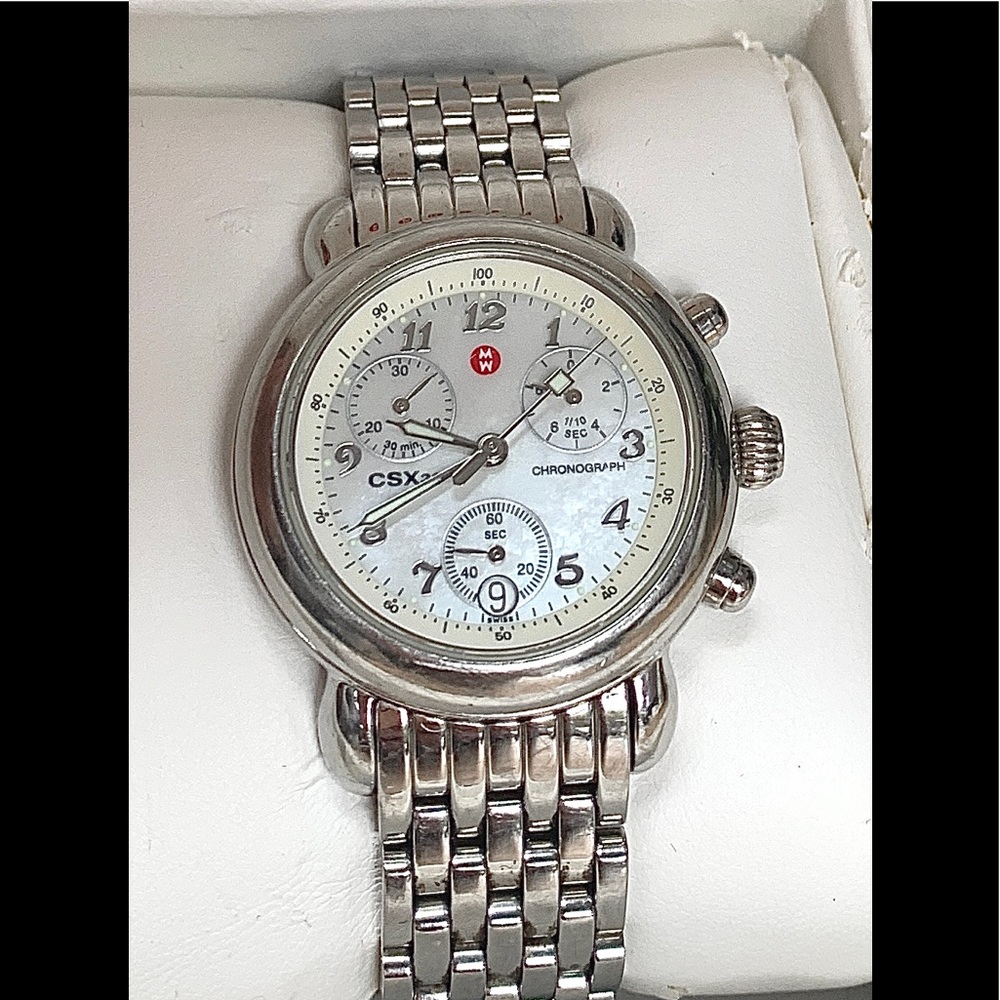 ♦️Michele CSX33 Sapphire Crystal Watch